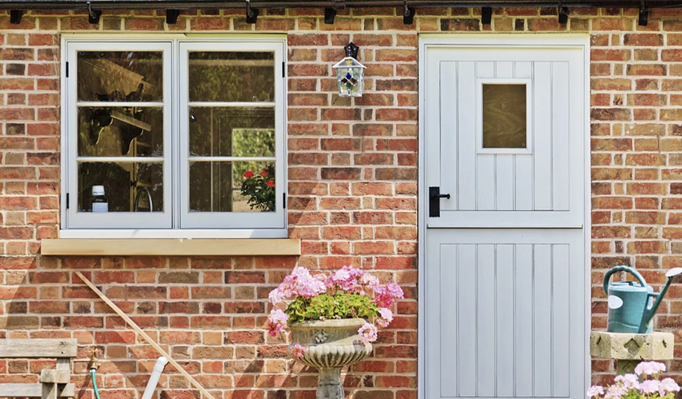 Stable door on a brick cottage